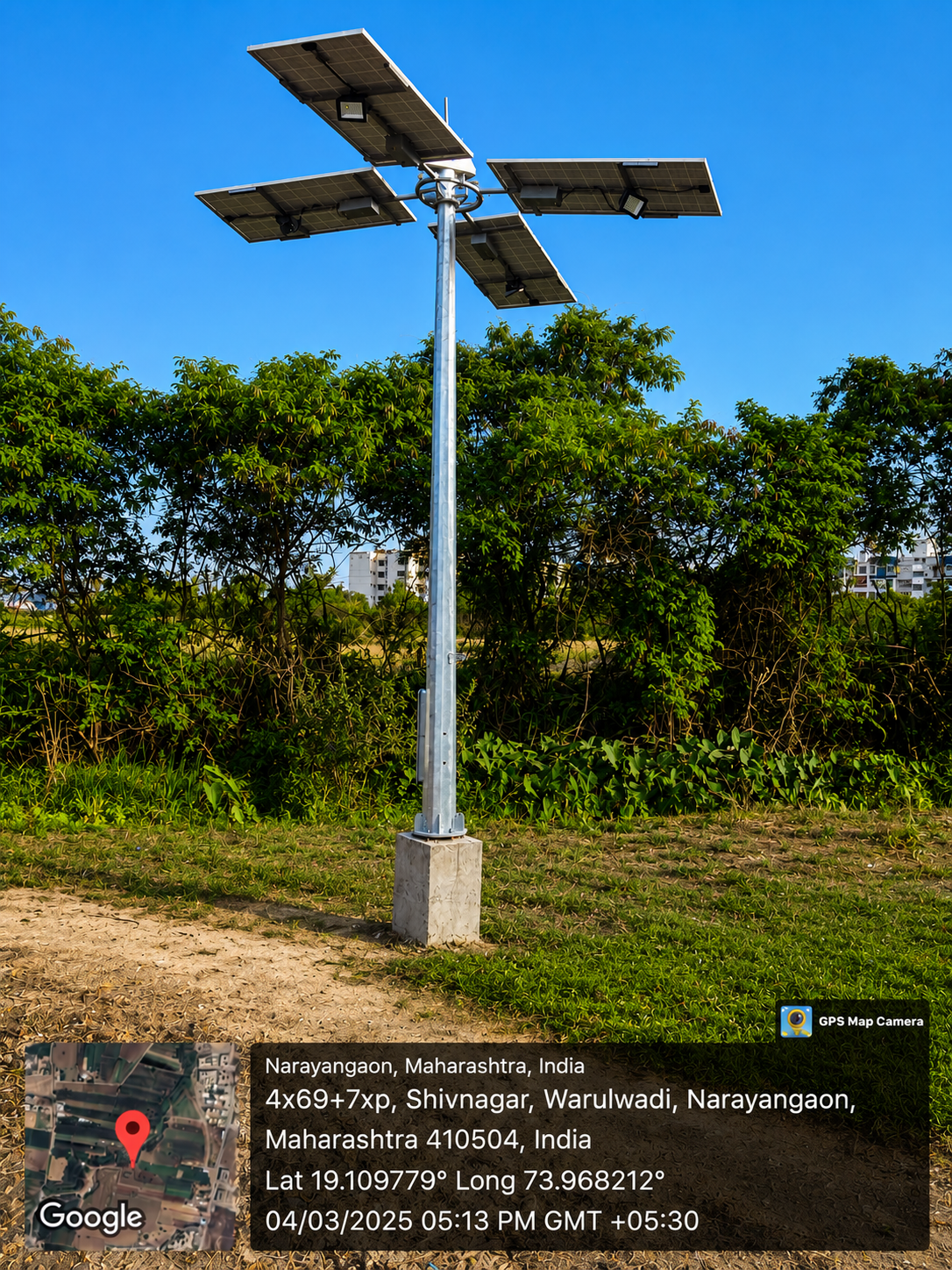 Solar High Mast Light Pole