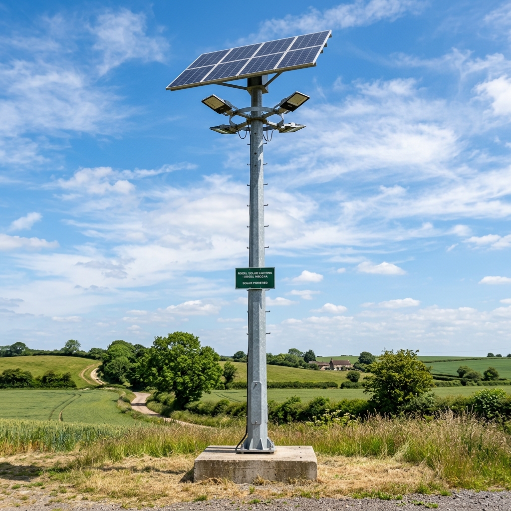 Four Arm Solar Highmast Lighting System