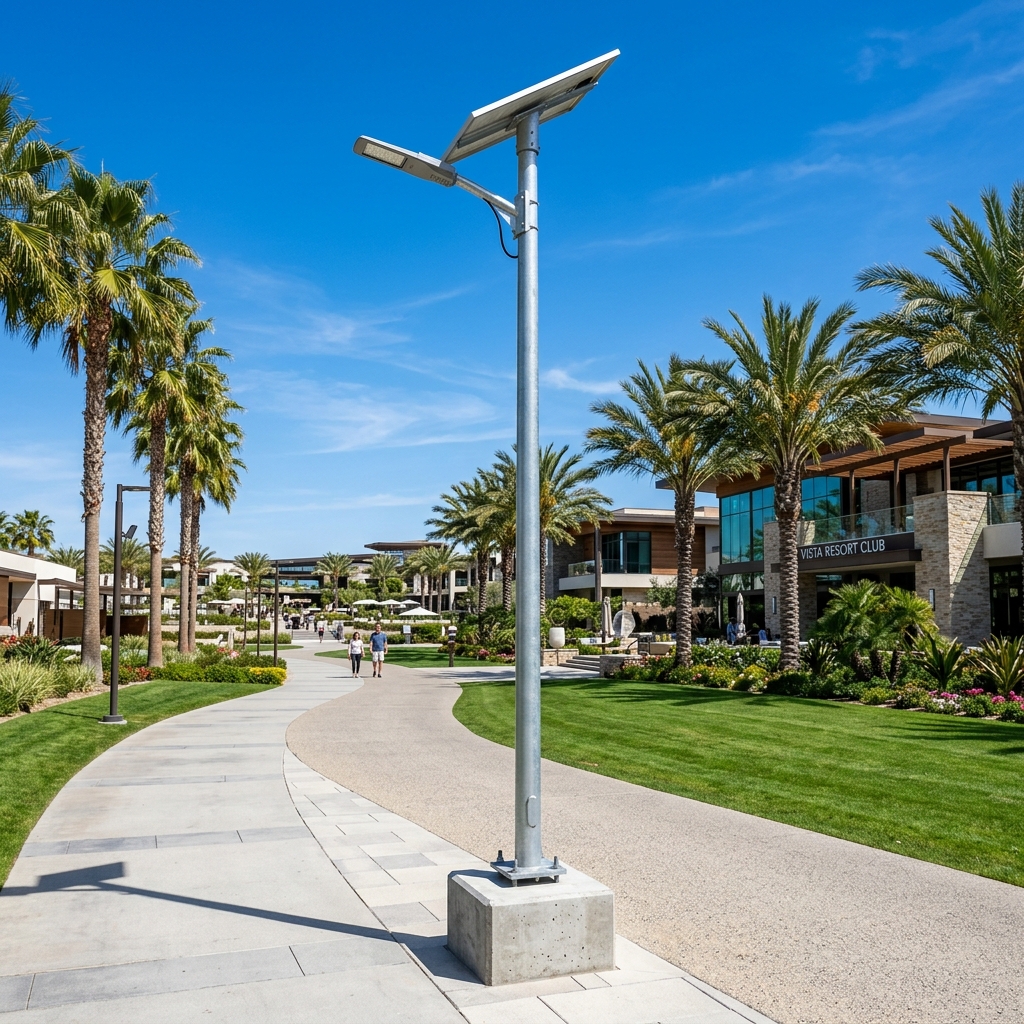 Semi-Integrated Solar Street Light with Pole