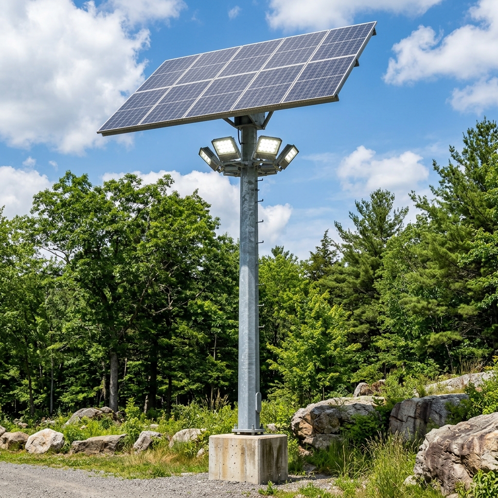 Single-Panel Solar High Mast Lighting System